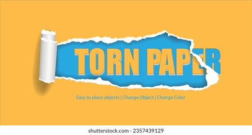 Simple Torn Paper with elegan style. 