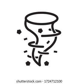Simple tornado icon. Hurricane icon