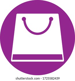 The Simple Tote Bag Online Shop Icon Flat Style For Web Design