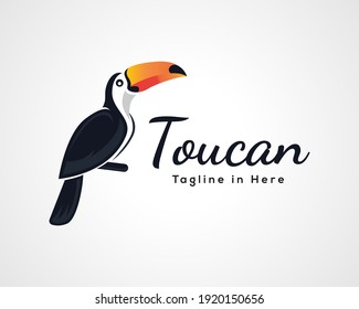 simple toucan bird logo icon symbol inspiration