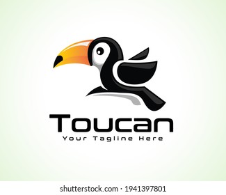 simple toucan bird logo icon symbol illustration inspiration