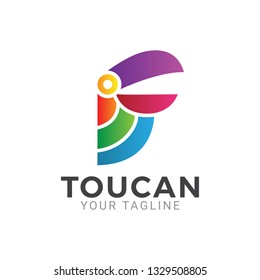 Simple Toucan Logo Design Vector Icon