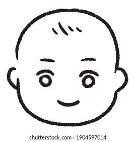 Simple touch illustration with a child's border