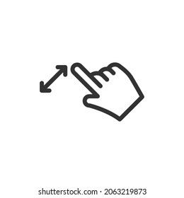 Icono de línea táctil simple. Símbolo premium con estilo de trazo. Diseño del icono táctil. Ilustración vectorial.