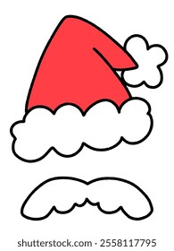Simple touch of Santa hat and beard