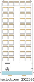 Simple tourist bus seating chart material