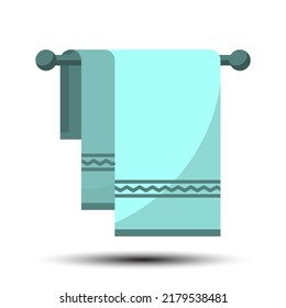 Einfache Handtuchflachsymbol, Badezimmer und Reinigungskonzept, monotone Farbe, 128x128 Pixel perfekt auf weißem Hintergrund