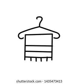 Simple towel line icon. Stroke pictogram. Vector illustration isolated on a white background. Premium quality symbols. Vector sign for mobile app and web sites.