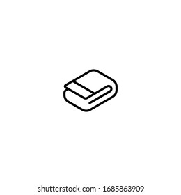 Sencillo de iconos de línea del vector de toallas. 