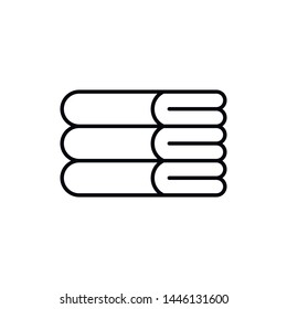 Simple  towels line icon. Stroke pictogram. Vector illustration isolated on a white background. Premium quality symbols. Vector sign for mobile app and web sites.