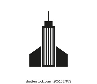 simple tower building illustration, suitable for logo or graphic design