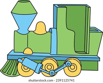 Simple toy train drawing for kids.