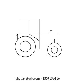 Simple tractor icon on a white background. Element of transport icon. Premium quality graphic design. Sign and symbol collection icon for websites, web design, mobile app. Vector illustration.