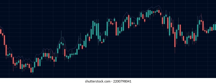 Sencillo intercambio de velas de fondo. Mercado de valores o concepto de operaciones criptográficas adecuado para inversión financiera o idea de negocio de tendencias económicas. Antecedentes financieros abstractos. Ilustración del vector