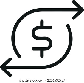 Simple trading line icon. Premium symbol in stroke style. trading icon design. Vector illustration.