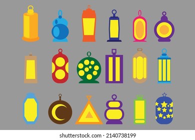 Sencillas linternas tradicionales de Ramadán