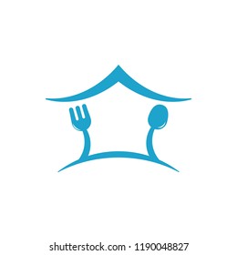 simple traditional restaurant symbol vector