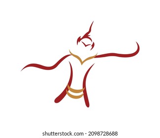 Simple Traditional Thai Dancer Silhouette