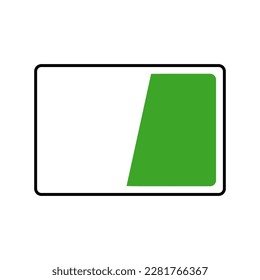 Simple traffic IC card icon. Payment card icon. Vector.