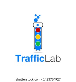 simple traffic lab vector logo