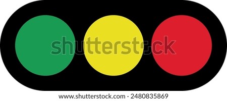 Simple traffic light icon, green, yellow and red light