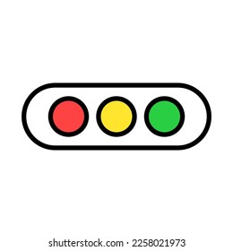 Einfache Ampel Symbol. Verkehrssignale. Vektorgrafik.