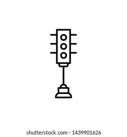Simple traffic light line icon. Stroke pictogram. Vector illustration isolated on a white background. Premium quality symbols. Vector sign for mobile app and web sites.
