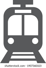 Simple train icon (black) (front)