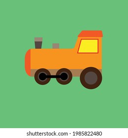 simple train illustration, suitable for sharpening children's imagination and so on