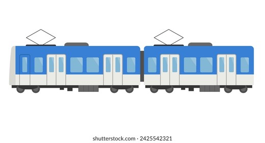 Simple train vector illustration material