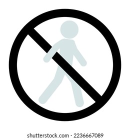 Simple transparent Background Red black Do not enter sign, no trespassing, prohibit people from passing warning sign, icon, symbol	 isolated vector