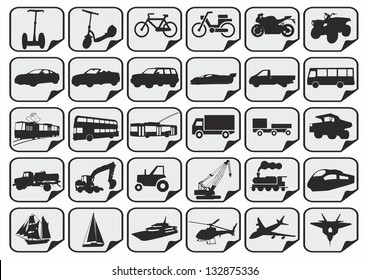 simple transport icons