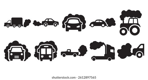 Simple Transportation Car Pollution Icon