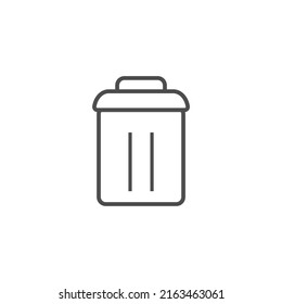 simple trash bin icon set