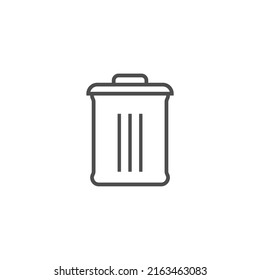 simple trash bin icon set