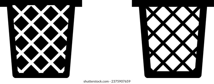 Simple Papelera Residuos De Basura Reciclar Icono de símbolo del botón Eliminar Basura. Imagen vectorial.