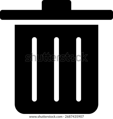 Simple trash can icon, pictogram