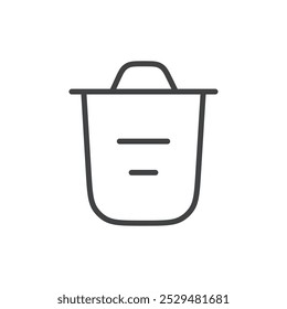 Simple trash can icon symbolizing waste or deletion.