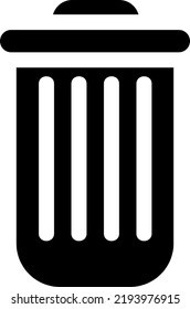 Einfaches Abfall kann Vektorgrafik auf weißem Hintergrund 