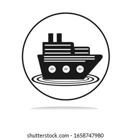 Simple Travel icon black and white