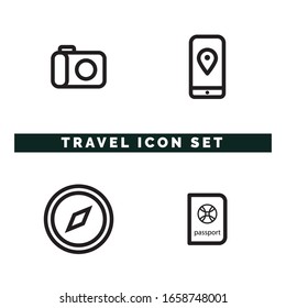 Simple Travel icon black and white