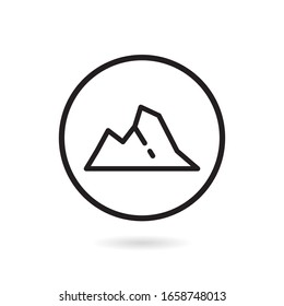 Simple Travel icon black and white