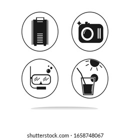 Simple Travel icon black and white