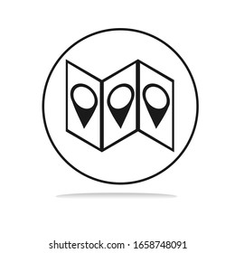 Simple Travel icon black and white