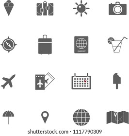 Simple Travel Icon Set