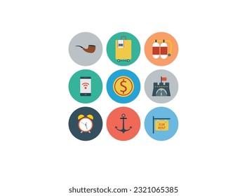 a Simple travel icons set. Universal travel design to use for web and mobile UI, Set of  travel icons, thin line style, vector illustration. Travel I. Professional, pixel perfect icons, EPS 10 format.