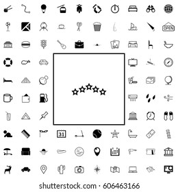 Simple travel icons set. Universal travel icons to use for web and mobile, of basic travel elements