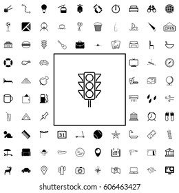Simple travel icons set. Universal travel icons to use for web and mobile of basic travel elements