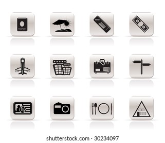 Simple Travel Icons- Vector Icon Set