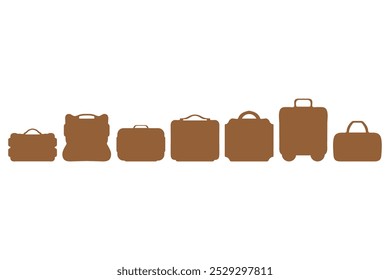 Simple travel suitcase illustration. Fashion design
